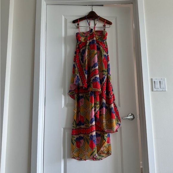 Farm Rio Sand Surreal Scarf Sleeveless Maxi Dress - Picture 5 of 8